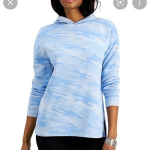 Petite Style & Co Blue Camouflage Hoodie!